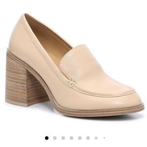 Crown Vintage Caitlun Pump, Size 8M, Loafer, Block Heel, Off White/Nude